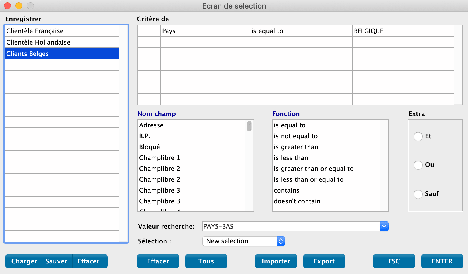 Le filtre de recherche intelligent