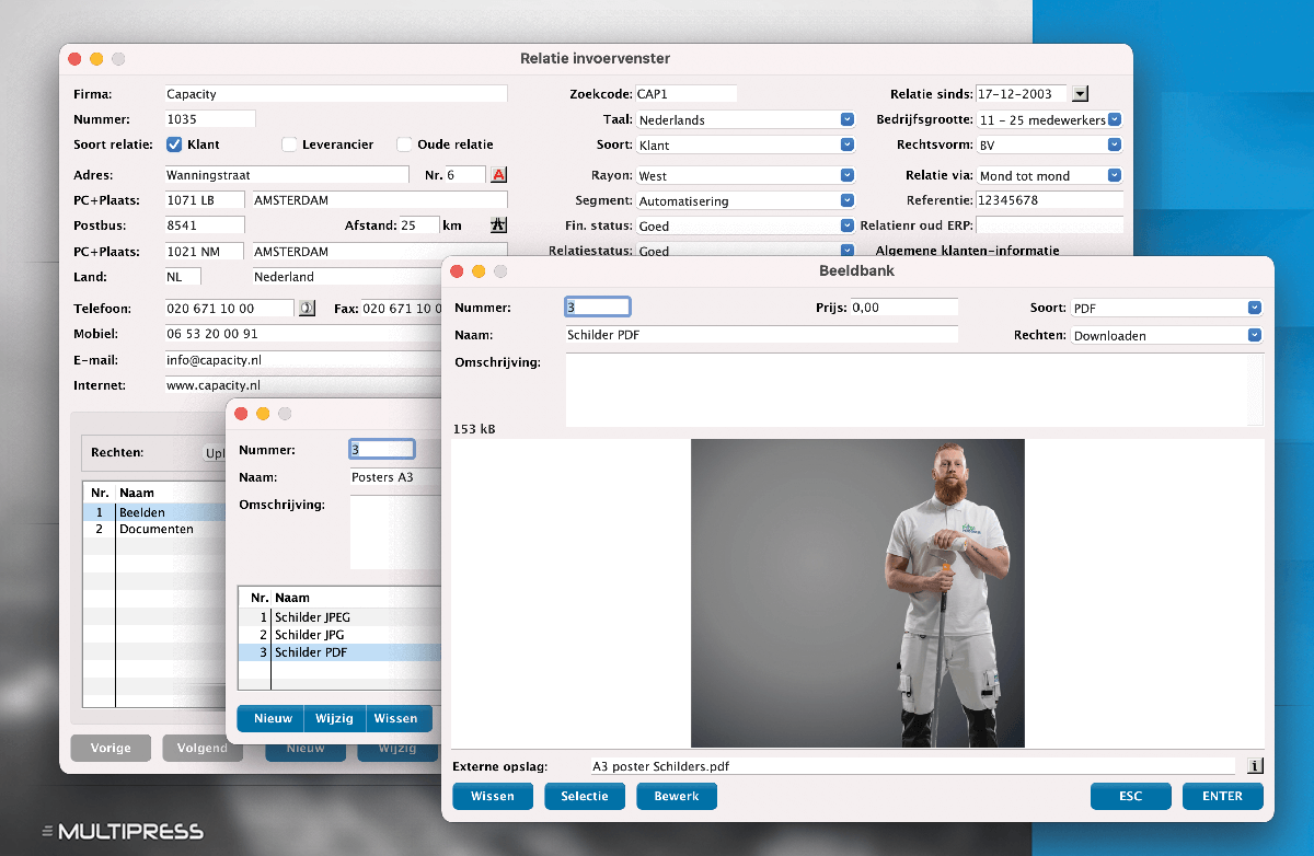 MultiPress beeldbeheer screenshot
