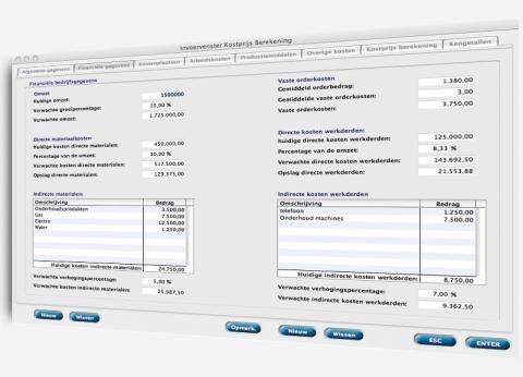 MultiPress Kostprijsberekening
