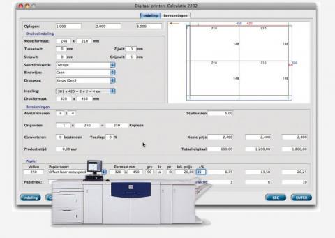 Calcul d'impression digitale