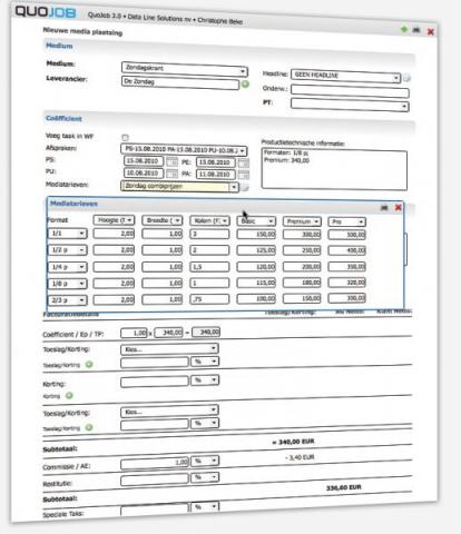 Media inplannen met QuoJob